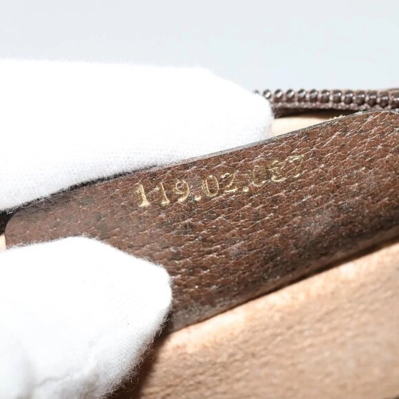 GUCCI GG Supreme Web Sherry Line Bag PVC Beige Gold 119 02 087 Auth 136367 - Picture 10 of 16